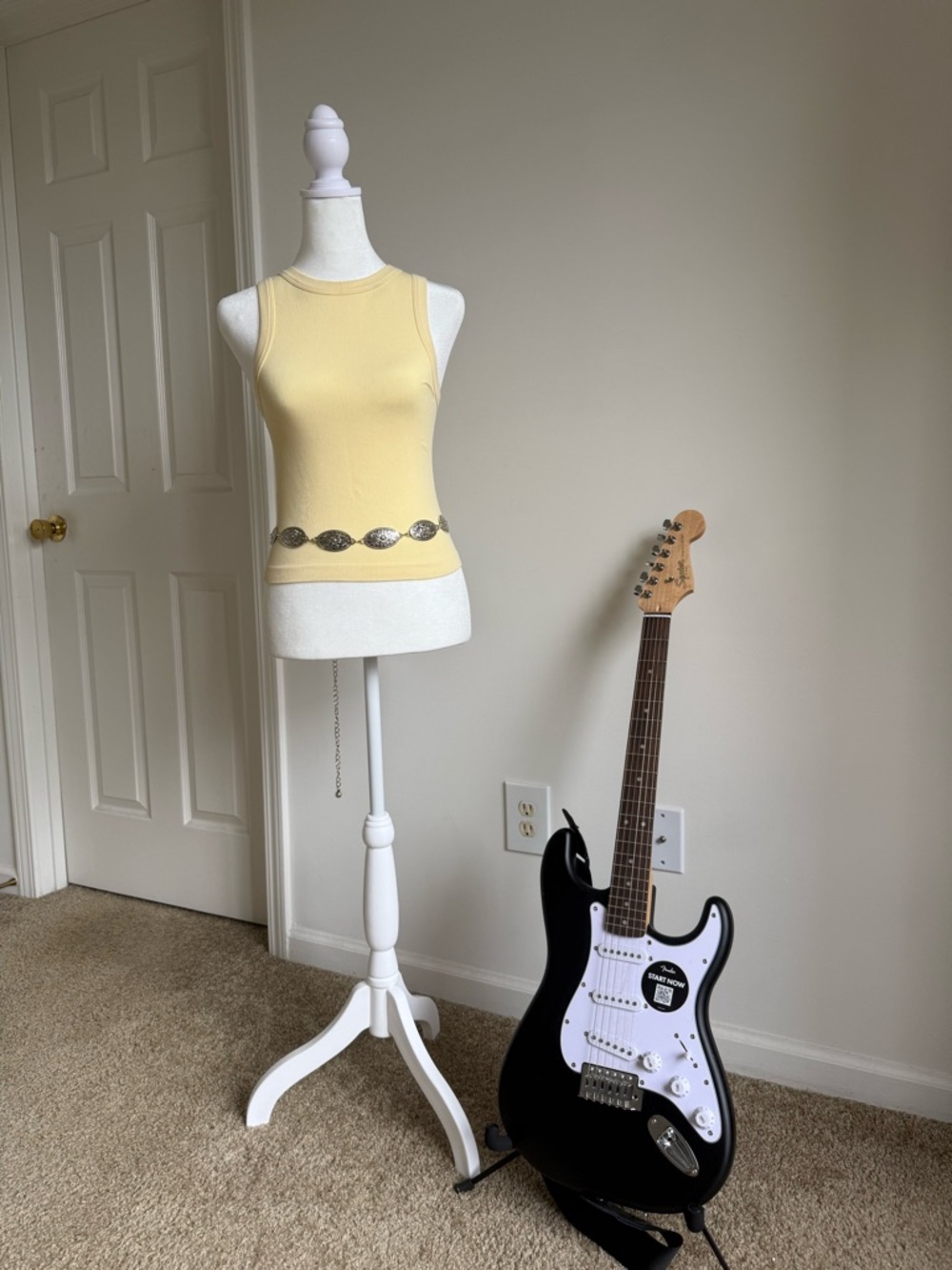 Yellow Ribbed Tank Top - Sleeveless Summer Tee